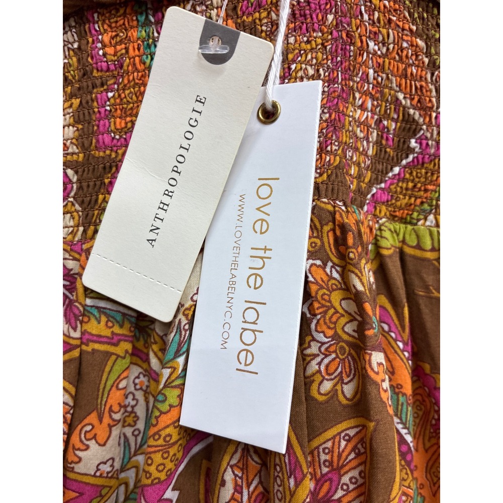 Love The Label Anthropologie Paisley Floral Ruffle‎ Maxi Dress NWT Small - Picture 4 of 5